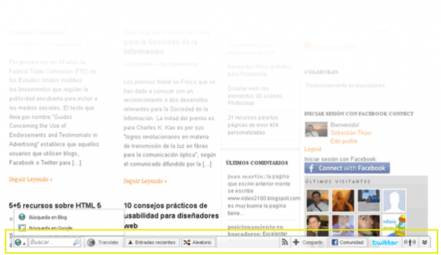 Wibiya instalada en el blog Wibiya instalada en el blog