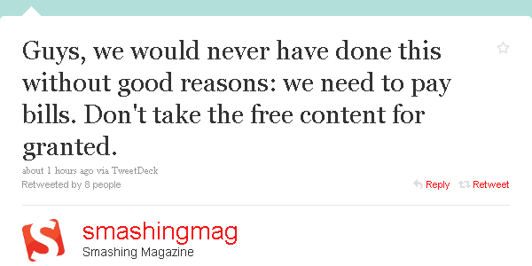 Smashing Magazine Tweet